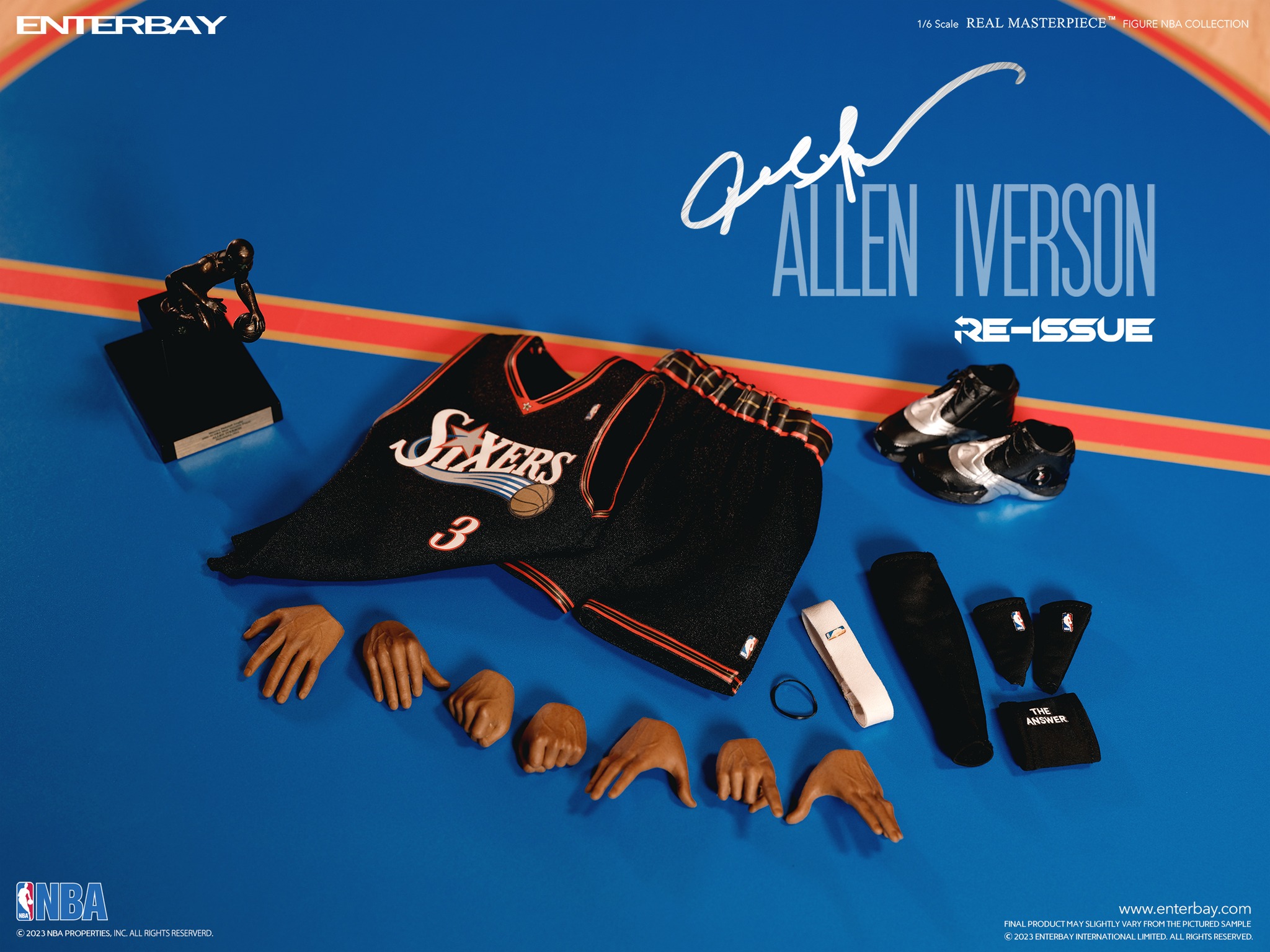 ENTERBAY 1 6 NBA系列 Allen Iverson 艾倫艾佛森 費城76人隊 限量復刻版 可動完成品 模型格納庫