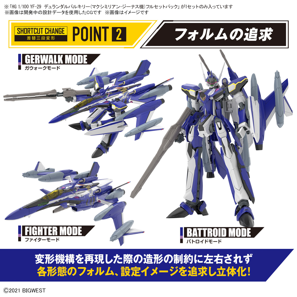 BANDAI 1/100 HG 超時空要塞YF-29 迪朗達爾女武神馬克西米利安·吉納斯